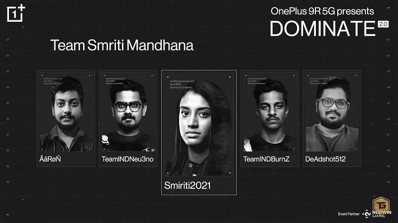 Team Smriti Mandhana roster for COD Mobile Dominate 2.0.